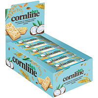 Батончик Cornline из цельных злаков с кокосом и воздушным рисом 30 г (18 штук в упаковке) фото Батончик Cornline из цельных злаков с кокосом и воздушным рисом 30 г (18 штук в упаковке)