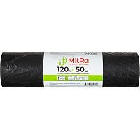Мешки для мусора Mitra Professional 120 л черные (ПВД 25 мкм, 50 штук)