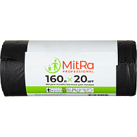 Мешки для мусора Mitra Professional 160 л черные (ПВД 30 мкм, 20 штук в рулоне) фото Мешки для мусора Mitra Professional 160 л черные (ПВД 30 мкм, 20 штук в рулоне)