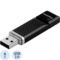 Флешка USB 2.0 8 ГБ Smartbuy Quartz (SB8GBQZ-K) фото Флешка USB 2.0 8 ГБ Smartbuy Quartz (SB8GBQZ-K)
