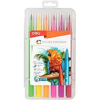 Фломастеры Deli Color Emotion 12 цветов с вентилируемыми колпачками смываемые фото Фломастеры Deli Color Emotion 12 цветов с вентилируемыми колпачками смываемые