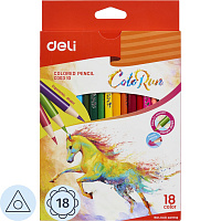 Карандаши цветные Deli ColoRun 18 карандашей 18 цветов трёхгранные фото Карандаши цветные Deli ColoRun 18 карандашей 18 цветов трёхгранные