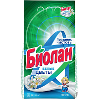 Порошок стиральный автомат Биолан Белые цветы 6 кг фото Порошок стиральный автомат Биолан Белые цветы 6 кг