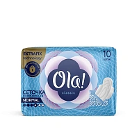 Прокладки женские гигиенические Ola! Classic Wings Singles Normal (10 штук в упаковке) фото Прокладки женские гигиенические Ola! Classic Wings Singles Normal (10 штук в упаковке)