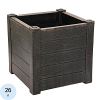 Кашпо Roto Teak S 26 л коричневое (40x40x40 см) фото Кашпо Roto Teak S 26 л коричневое (40x40x40 см)