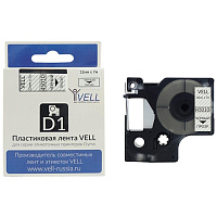 Картридж Vell VL-D-S0720500/45010 для принтера этикеток Dymo (12 мм x 7 м, цвет ленты прозрачный, шрифт черный) фото Картридж Vell VL-D-S0720500/45010 для принтера этикеток Dymo (12 мм x 7 м, цвет ленты прозрачный, шрифт черный)
