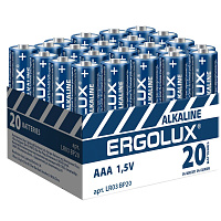 Батарейка AAA мизинчиковая Ergolux Alkaline (20 штук в упаковке) фото Батарейка AAA мизинчиковая Ergolux Alkaline (20 штук в упаковке)