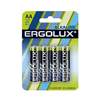 Батарейка АА пальчиковая Ergolux Alkaline блистер (4 штуки в упаковке) фото Батарейка АА пальчиковая Ergolux Alkaline блистер (4 штуки в упаковке)