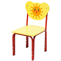 Стул детский Кузя Солнышко (с рисунком/красный, рост 1-3)