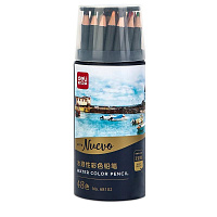 Карандаши акварельные Deli Arte Nuevo круглые 48 цветов с кистью в наборе фото Карандаши акварельные Deli Arte Nuevo круглые 48 цветов с кистью в наборе