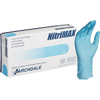 Перчатки медицинские смотровые нитриловые NitriMax нестерильные неопудренные размер M (7-8) голубые (50 пар/100 штук в упаковке) фото Перчатки медицинские смотровые нитриловые NitriMax нестерильные неопудренные размер M (7-8) голубые (50 пар/100 штук в упаковке)