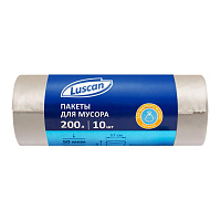 Мешки для мусора Luscan 200 л прозрачные (ПВД 50 мкм, 10 штук) фото Мешки для мусора Luscan 200 л прозрачные (ПВД 50 мкм, 10 штук)