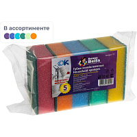 Губка для уборки Donna-Bella поролон 9x6 см с абразивным слоем (5 штук в упаковке) фото Губка для уборки Donna-Bella поролон 9x6 см с абразивным слоем (5 штук в упаковке)