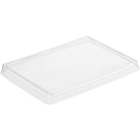 Крышка ПЭТ OneClick (lid 500/0) д/бум.конт., прозр.плос.,400шт/кор