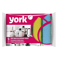 Губка для посуды York Макси поролон 10x7 см с абразивным слоем (5 штук в упаковке) фото Губка для посуды York Макси поролон 10x7 см с абразивным слоем (5 штук в упаковке)