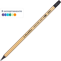 Карандаш чернографитный пластиковый HB с ластиком Deli заточенный трехгранный фото Карандаш чернографитный пластиковый HB с ластиком Deli заточенный трехгранный
