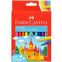 Фломастеры Faber-Castell Замок 12 цветов с вентилируемыми колпачками смываемые фото Фломастеры Faber-Castell Замок 12 цветов с вентилируемыми колпачками смываемые
