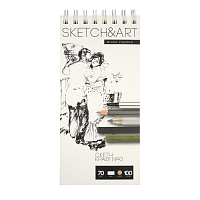 Скетчбук для рисования смешанные техники Bruno Visconti Sketch&Art Легкий крафт 105х220 мм 100 листов фото Скетчбук для рисования смешанные техники Bruno Visconti Sketch&Art Легкий крафт 105х220 мм 100 листов
