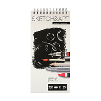 Скетчбук для рисования смешанные техники Bruno Visconti Sketch&Art 105x220 мм 25 серых листов фото Скетчбук для рисования смешанные техники Bruno Visconti Sketch&Art 105x220 мм 25 серых листов