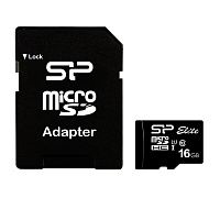 Карта памяти 16 ГБ microSDHC Silicon Power Elite SP016GBSTHBU1V10SP UHS-I U1 фото Карта памяти 16 ГБ microSDHC Silicon Power Elite SP016GBSTHBU1V10SP UHS-I U1
