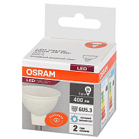Лампа светодиодная Osram LVMR1635 MR16 5 Вт G5.3 6500K 400Лм (4058075582484) фото Лампа светодиодная Osram LVMR1635 MR16 5 Вт G5.3 6500K 400Лм (4058075582484)