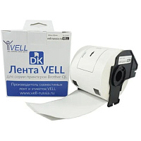 Картридж Vell VL-B-DK 22223 для принтера этикеток Brother (50 мм x 30.48 м, цвет ленты белый, шрифт черный) фото Картридж Vell VL-B-DK 22223 для принтера этикеток Brother (50 мм x 30.48 м, цвет ленты белый, шрифт черный)