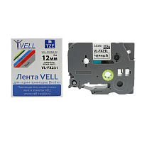 Картридж Vell VL-FX231 для принтера этикеток Brother (12 мм x 8 м, цвет ленты белый, шрифт черный) фото Картридж Vell VL-FX231 для принтера этикеток Brother (12 мм x 8 м, цвет ленты белый, шрифт черный)