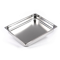 Гастроемкость Luxstahl GN 2/1 65.4x53x10 см 28 л нержавеющая сталь фото Гастроемкость Luxstahl GN 2/1 65.4x53x10 см 28 л нержавеющая сталь