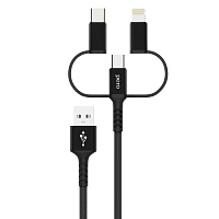 Кабель Pero USB A - USB Type-C - micro USB - Lightning 1 м (4603768350729) фото Кабель Pero USB A - USB Type-C - micro USB - Lightning 1 м (4603768350729)
