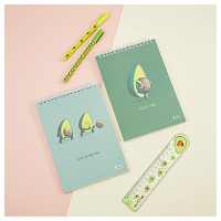 Блокнот А5 60л. на гребне MESHU "Avocadreams", пластиковая обложка фото Блокнот А5 60л. на гребне MESHU "Avocadreams", пластиковая обложка