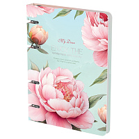 Тетрадь на кольцах А5, 120л., BG "Розовые розы", картон, soft-touch ламинация, тиснение фольгой фото Тетрадь на кольцах А5, 120л., BG "Розовые розы", картон, soft-touch ламинация, тиснение фольгой