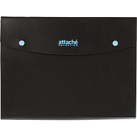 Папка-органайзер Attache Selection Black&Bluе А4 черная/голубая 6 отделений (325х245 мм) фото Папка-органайзер Attache Selection Black&Bluе А4 черная/голубая 6 отделений (325х245 мм)