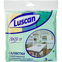 Салфетки хозяйственные Luscan микрофибра 30х30 см 180/200/230 г/кв.м (3 штуки в упаковке) фото Салфетки хозяйственные Luscan микрофибра 30х30 см 180/200/230 г/кв.м (3 штуки в упаковке)