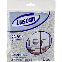 Салфетка хозяйственная Luscan микрофибра 30x30 см 230 г/кв.м синяя фото Салфетка хозяйственная Luscan микрофибра 30x30 см 230 г/кв.м синяя