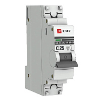 Выключатель автоматический EKF 1П 25А С 4500А (mcb4763-1-25C-pro) фото Выключатель автоматический EKF 1П 25А С 4500А (mcb4763-1-25C-pro)