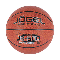 Мяч баскетбольный Jоgel JB-500 №5 коричневый фото Мяч баскетбольный Jоgel JB-500 №5 коричневый