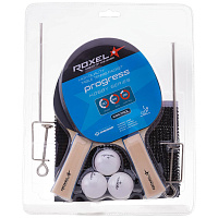 Набор для настольного тенниса Roxel Hobby Progress (2 ракетки/3 мяча/сетка) фото Набор для настольного тенниса Roxel Hobby Progress (2 ракетки/3 мяча/сетка)