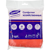Салфетки хозяйственные Luscan Professional микрофибра 30х30 см 300 г/кв.м красные (3 штуки в упаковке) фото Салфетки хозяйственные Luscan Professional микрофибра 30х30 см 300 г/кв.м красные (3 штуки в упаковке)