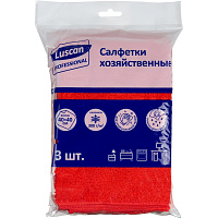 Салфетки хозяйственные Luscan Professional микрофибра 40х40 300 г/кв.м красные (3 штуки в упаковке) фото Салфетки хозяйственные Luscan Professional микрофибра 40х40 300 г/кв.м красные (3 штуки в упаковке)