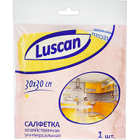 Салфетка хозяйственная Luscan микрофибра 30х30 см 200 г/кв.м желтая фото Салфетка хозяйственная Luscan микрофибра 30х30 см 200 г/кв.м желтая