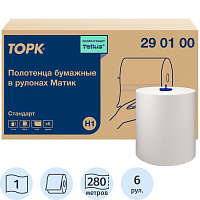 Полотенца бумажные рулонные Tork H1 1-слойные белые 6 рулонов по 270 метров (290100) фото Полотенца бумажные рулонные Tork H1 1-слойные белые 6 рулонов по 270 метров (290100)