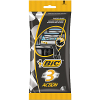 Бритва одноразовая Bic 3 Action (4 штуки в упаковке) фото Бритва одноразовая Bic 3 Action (4 штуки в упаковке)