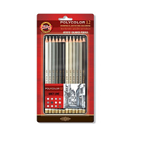 Карандаши цветные художественные классические Koh-i-Noor Polycolor серые 12 карандашей 12 цветов шестигранные фото Карандаши цветные художественные классические Koh-i-Noor Polycolor серые 12 карандашей 12 цветов шестигранные