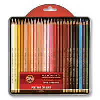 Карандаши цветные художественные классические Koh-i-Noor Polycolor Портрет 24 карандаша 24 цвета шестигранные фото Карандаши цветные художественные классические Koh-i-Noor Polycolor Портрет 24 карандаша 24 цвета шестигранные
