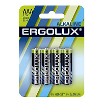 Батарейка ААА мизинчиковая Ergolux AAA (4 штуки в упаковке) фото Батарейка ААА мизинчиковая Ergolux AAA (4 штуки в упаковке)