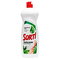 Средство для мытья посуды Sorti Бальзам (с алоэ вера) 900 г фото Средство для мытья посуды Sorti Бальзам (с алоэ вера) 900 г