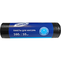 Мешки для мусора Luscan 160 л черные (ПСД 40 мкм, 10 штук в рулоне) фото Мешки для мусора Luscan 160 л черные (ПСД 40 мкм, 10 штук в рулоне)