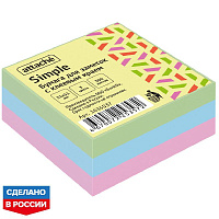 Стикеры Attache Simple 51х51 мм пастельные 3 цвета (1 блок на 300 листов) фото Стикеры Attache Simple 51х51 мм пастельные 3 цвета (1 блок на 300 листов)