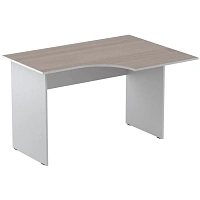 Стол эргономичный Easy Standard правый (дуб темный/серый, 1200х900х740 мм)