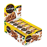 Батончик Nut and Go с миндалем и соленой карамелью (18 батончиков 34 г) фото Батончик Nut and Go с миндалем и соленой карамелью (18 батончиков 34 г)